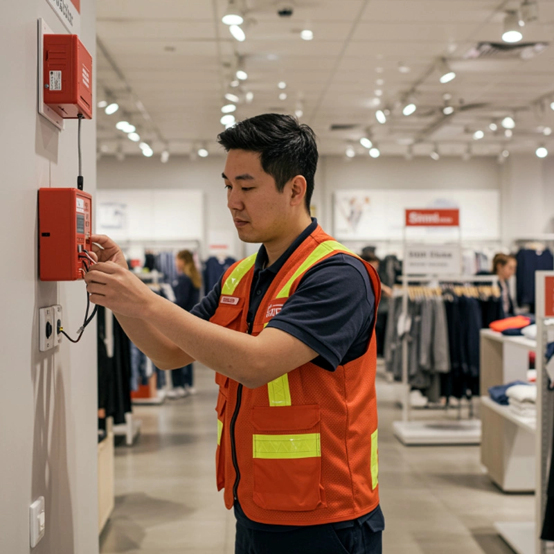 Instalação de alarme de incêndio