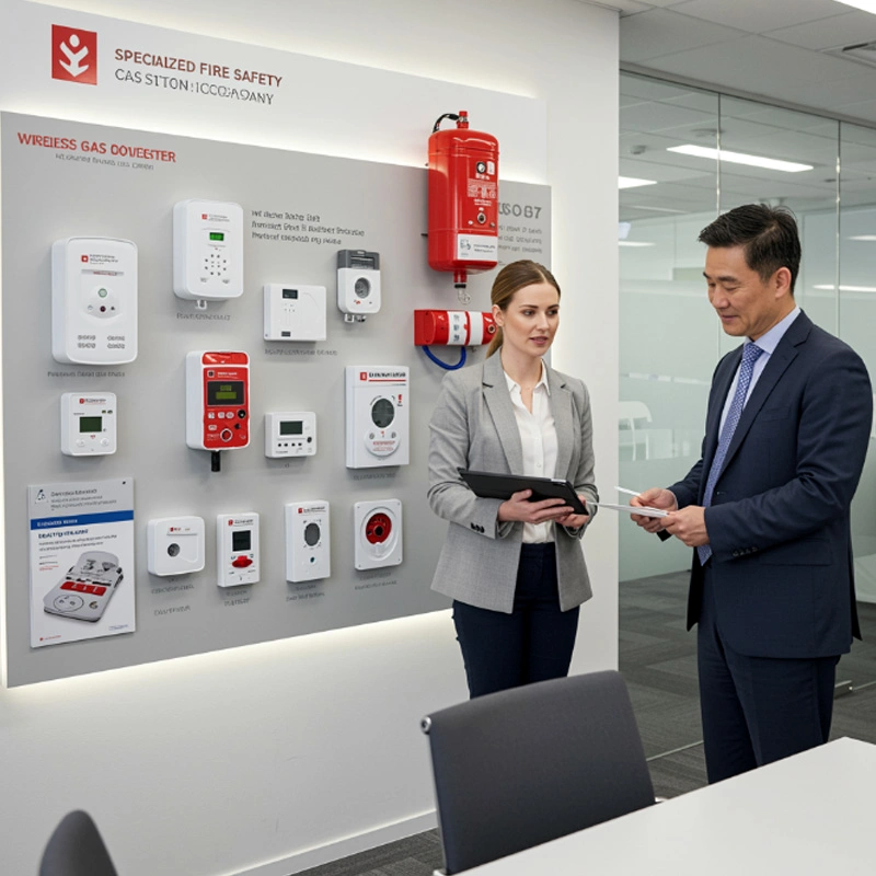 Instalação central de alarme de incêndio