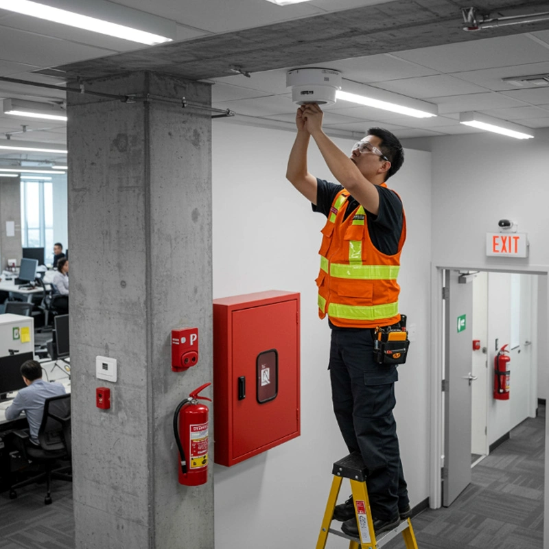 Manutenção preventiva de central de alarme de incêndio