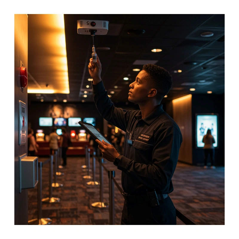 Manutenção de sistema de incêndio