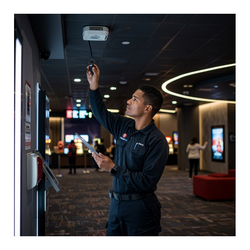 Manutenção de sistemas de alarme de incêndio