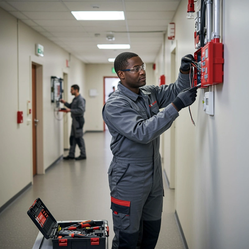 Sistema de alarme de incêndio industrial